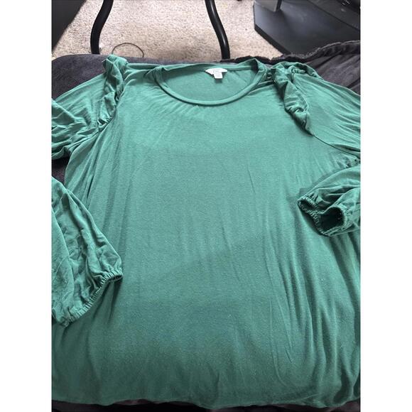 Women’s Size‎ 2XL Long Sleeved Forest Green Shirt By Crown And Ivy - Picture 1 of 8
